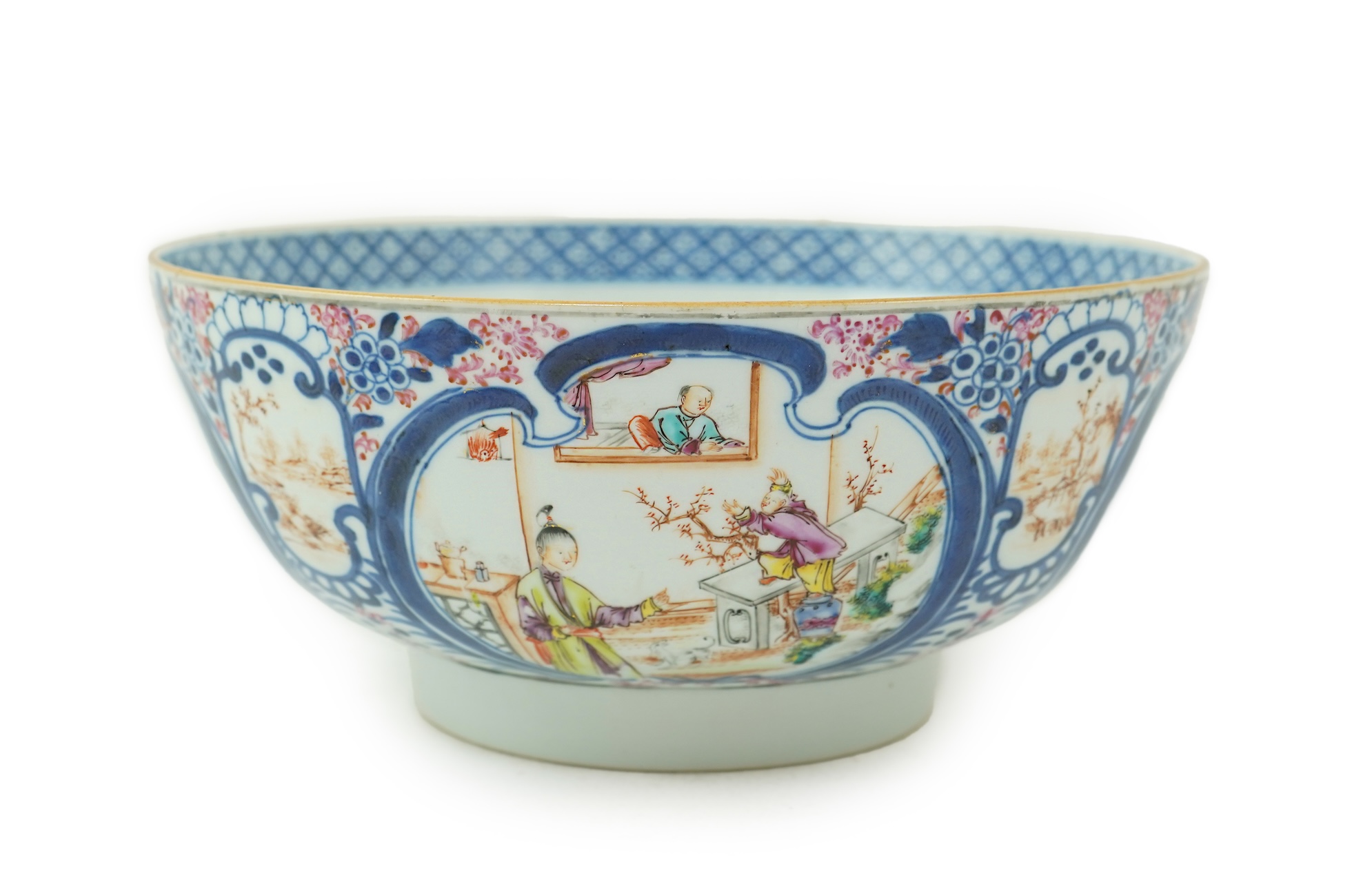 A Chinese famille rose ‘mandarin’ bowl, Qianlong period